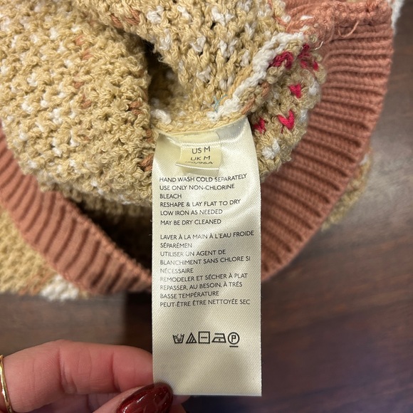 Free People Show Me Love Striped Knit Pullover Sweater : Size M - Picture 8 of 9